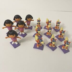 2006 Dora the Explorer and Swiper Figures Cake Toppers Toys
